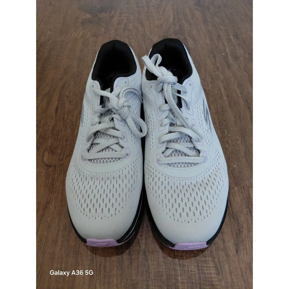 Skechers Go Run Consistent 2.0 Mile Marker Lace Up Gray Sneaker Women Sz 10